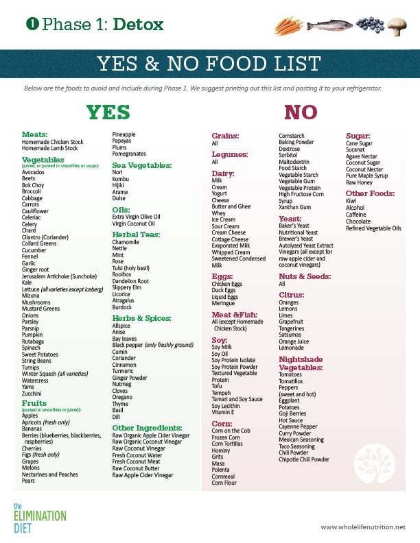Elimination Diet Resources Whole Life Nutrition 